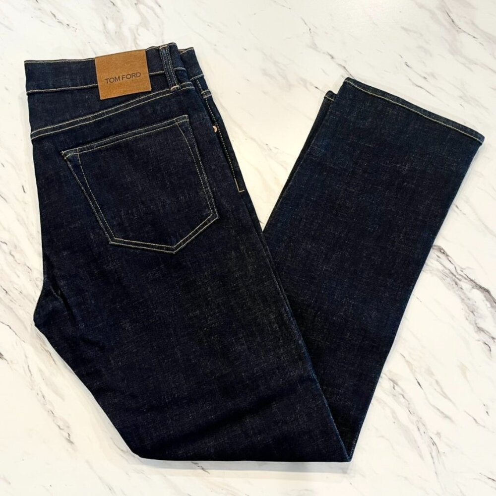 Tom Ford Men's Size 34 Straight Denim Blue Jeans USA Cotton